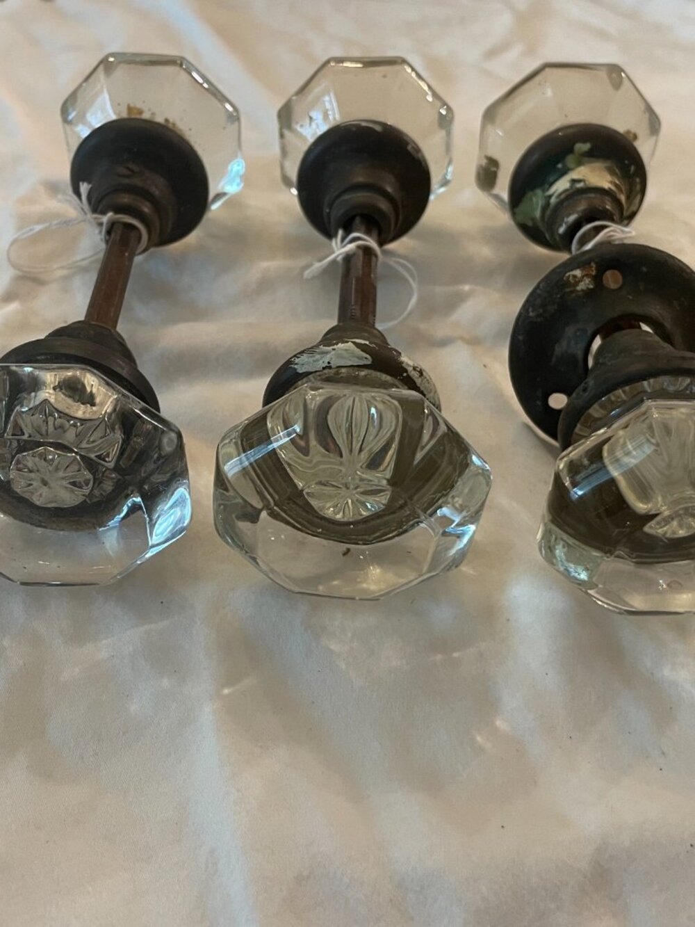 Three crystal door knobs doorknobs - Picture 2 of 2